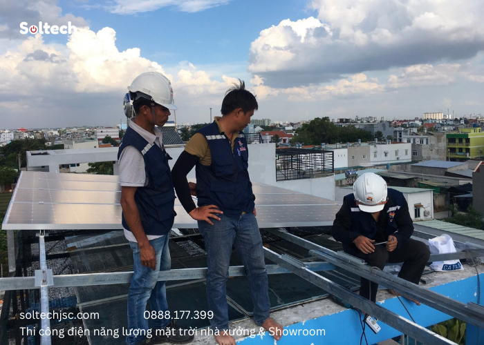 Dự án thi công điện năng lượng mặt tời tại Công ty TNHH Kim khí Điện máy Lê Triều do Soltech Solar thực hiện