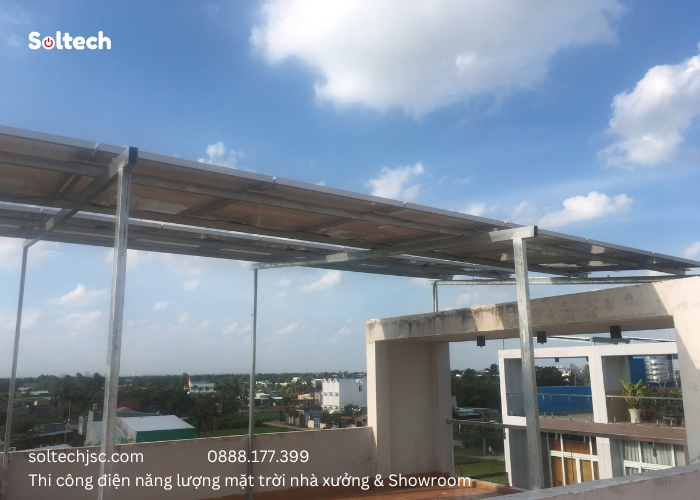 Dự án thi công điện năng lượng mặt trời tại Công ty TNHH Kim khí Điện máy Lê Triều do Soltech Solar thực hiện.