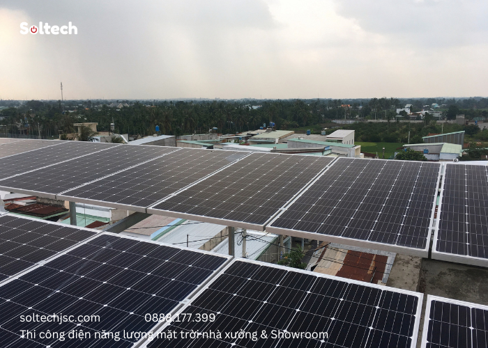 Dự án thi công điện năng lượng mặt trời tại Công ty TNHH Kim khí Điện máy Lê Triều do Soltech Solar thực hiện.