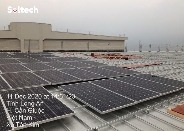 Soltech Solar đã thực hiện dự án thi công điện năng lượng mặt trời tại Khu công nghiệp Kizuna 3 mở rộng