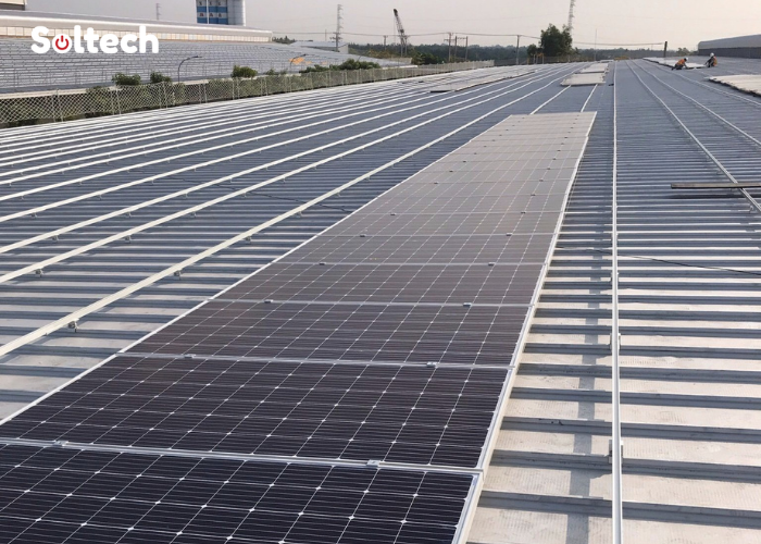 Soltech Solar đã thực hiện dự án thi công điện năng lượng mặt trời tại Khu công nghiệp Kizuna 3 mở rộng