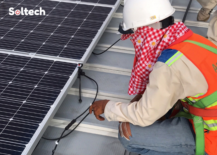 Soltech Solar đã thực hiện dự án thi công điện năng lượng mặt trời tại Khu công nghiệp Kizuna 3 mở rộng