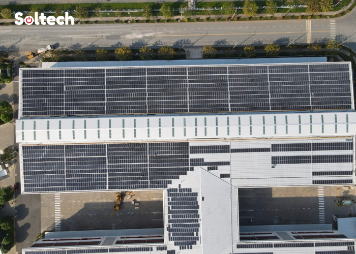 Soltech Solar đã thực hiện dự án thi công điện năng lượng mặt trời tại Khu công nghiệp Kizuna 3 mở rộng