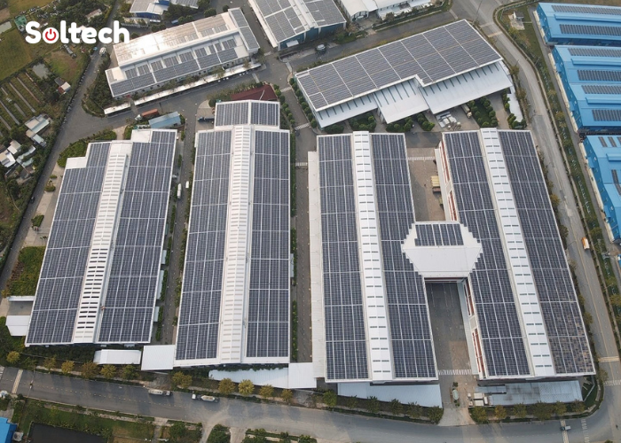 Soltech Solar đã thực hiện dự án thi công điện năng lượng mặt trời tại Khu công nghiệp Kizuna 3 mở rộng