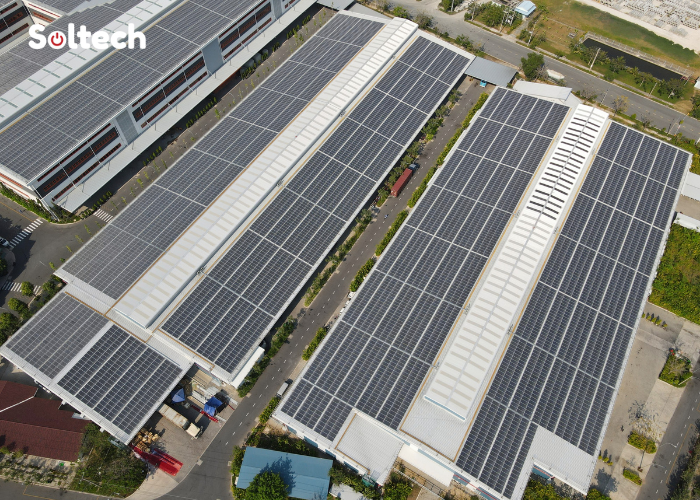 Soltech Solar đã thực hiện dự án thi công điện năng lượng mặt trời tại Khu công nghiệp Kizuna 3 mở rộng